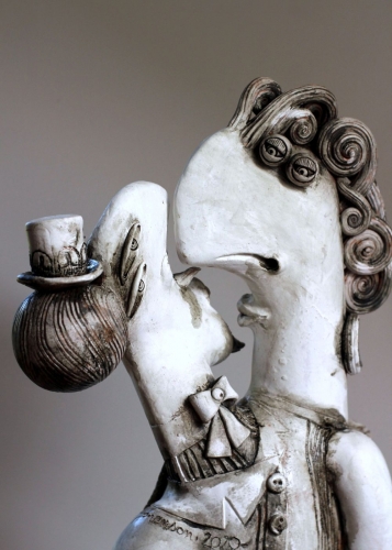 Black&amp;White, cramic sculpture, 48 x 34 x 16 cm
