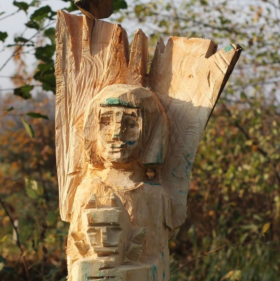 Zemsta Anioła, rzeźba w drewnie, BURY